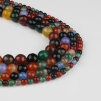 Natürliche Regenbogen Achat Perlen, rund, farbenfroh, frei von Nickel, Blei & Kadmium, 6x6x6mm, 63PC/Strang, verkauft von Strang