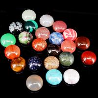 Gemstone Cabochons, plated, random style & DIY, mixed colors 