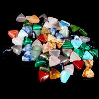 Gemstone Cabochons, Triangle, plated, random style & DIY, mixed colors 