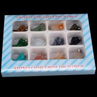 Gemstone Pendant, Angel, 12 pieces & DIY & Unisex, mixed colors 
