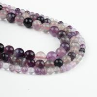 Fluorite Beads, Purple Fluorite, Round, purple 