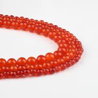 Gefärbte Jade Perlen, rund, rot, 63PCs/Strang, verkauft von Strang