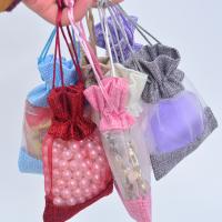 Bolsas de joyería del cáñamo, Lino, Portátil & diverso tamaño para la opción, más colores para la opción, Vendido por UD