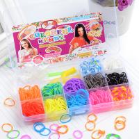 Bunte Loom Kit, Gummi, DIY, gemischte Farben, 2mm, verkauft von Box