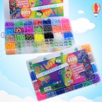 Bunte Loom Kit, Gummi, DIY, gemischte Farben, 2mm, verkauft von Box