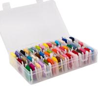 Polyester Schnur, Polyester und Baumwolle, 50 Farben & DIY, gemischte Farben, 195x130x4mm, 50PCs/Box, verkauft von Box