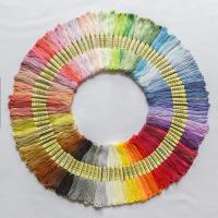 Швейная нить, Полиэстер и хлопок, DIY & 6-нить, Случайный цвет, 100ПК/сумка, продается сумка
