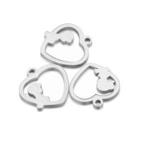 Stainless Steel Heart Pendants, plated, DIY Approx 1.5mm 