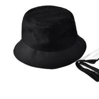 Droplets & Dustproof Face Shield Hat, Canvas, sun protection & windproof, black 