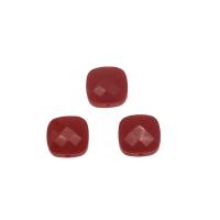 Solid Color Resin Cabochon,  Square, red 200/Bag 