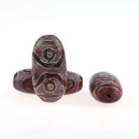 Natural Tibetan Agate Dzi Beads, Column, purple 