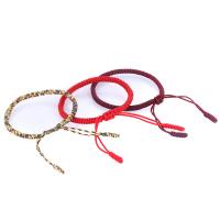 Fashion Jewelry Bracelet, Cotton Thread, with 2 extender chain, Unisex Approx 6.3 Inch 
