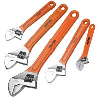 Carbon Steel Hook Type Multifunctional Wrench, with Plastic, polished, durable & dyed orange 