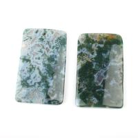 Pendentif Agate mixte, rectangle, vert Vendu par sac