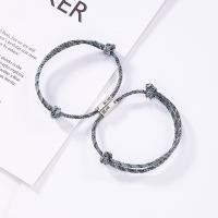 Fashion Jewelry Bracelet, Nylon Cord, with 925 Sterling Silver, adjustable & for couple 