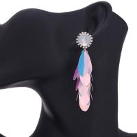 Crystal Drop Earring, Zinc Alloy, with Sequins & Crystal & Resin, for woman 