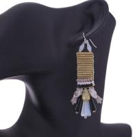 Crystal Drop Earring, Zinc Alloy, with Crystal & Glass, for woman, mixed colors 