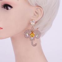Crystal Drop Earring, Zinc Alloy, with Crystal & Resin, for woman 