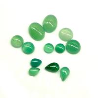 Agate Cabochon, Green Agate, Dome, polished, DIY 