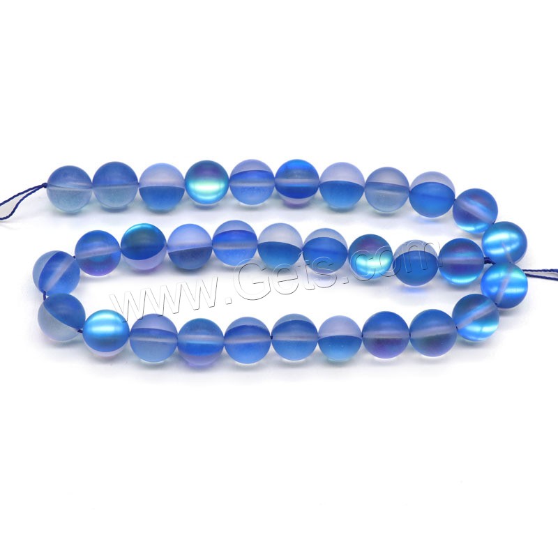 Natural Moonstone Beads, Round, DIY & different size for choice, dark blue, Length:Approx 15 Inch, Sold By Strand
