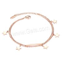 Stainless Steel Anklets Jewelry, fashion jewelry & for woman Approx 9.84 Inch 