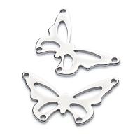 Stainless Steel Hollow Pendant, Butterfly, DIY 