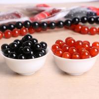 Agate Beads, Black Agate, with Red Agate, Round, DIY 