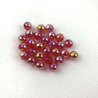 ABS Plastic Beads, Round, AB color plated, DIY & imitation pearl 8mm 