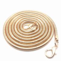 Цинкового сплава железа цепи ожерелье, Железо, плакирован золотом, змея цепи, 4mm, длина:Приблизительно 47.2 дюймовый, продается Strand