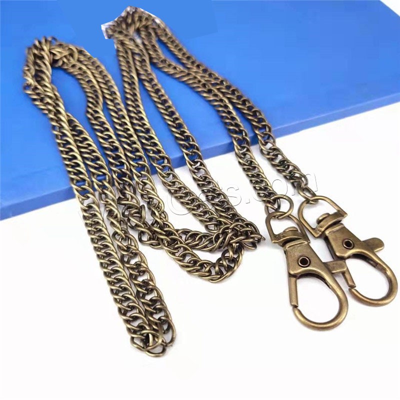 Zinc Alloy Iron Chain Necklace, Copper Coated Iron, plated, different length for choice & twist oval chain, more colors for choice, Sold By Strand