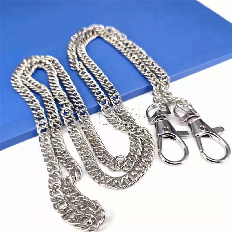 Zinc Alloy Iron Chain Necklace, Copper Coated Iron, plated, different length for choice & twist oval chain, more colors for choice, Sold By Strand