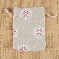 Cotton Jewelry Pouches Bags, Cotton Fabric, printing mixed colors 