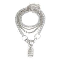 Fashion Multi Layer Necklace, Iron, fashion jewelry & for woman 