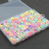 Kinder-DIY Saiten-Perlen-Set, Kunststoff, 190x130x16mm, verkauft von Box