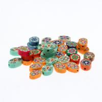 Flower Polymer Clay Beads, mixed colors, nickel, lead & cadmium free 