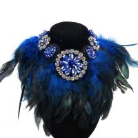 Fashion Statement Necklace, Crystal, with Feather, for woman Approx 20.08 Inch 
