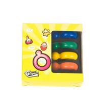 Wax Color Oil Pastel, with Polyethylene, ring shape, for children, mixed colors 