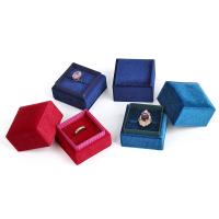 boîtes à bijoux en velours, velours côtelé, durable & styles différents pour le choix, plus de couleurs à choisir, Vendu par PC