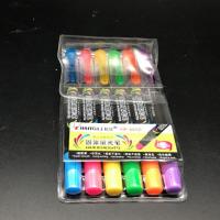 Plastic Highlighter, 6 pieces, mixed colors, 138mm 