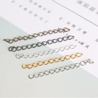 Iron Extender Chain, plated, DIY & twist oval chain 4mm Approx 2 Inch 
