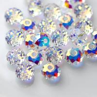 Flat Round Crystal Beads, plated, DIY 