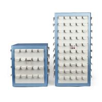 Leather Earring Display, PU Leather, durable & multilayer & rotatable blue 