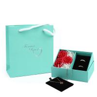 Cajas de Cartón para Set Joyería, Papel, Sostenible & con flor de papel, Vendido por UD