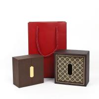 Cardboard Bracelet Box, Paper, with packing bag & durable, coffee color 