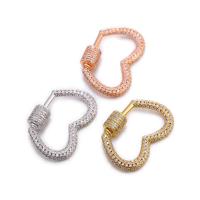 Fashion Carabiner Key Ring, Brass, plated, DIY & micro pave cubic zirconia 