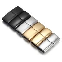 Stainless Steel Leather Cord Clasp, plated 