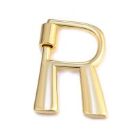 Fashion Carabiner Key Ring, Brass, Alphabet Letter, plated, DIY gold, 29mm 