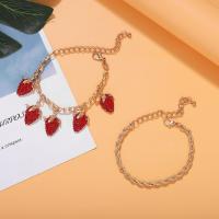 Zinc Alloy Rhinestone Bracelets, Strawberry, plated, fashion jewelry & for woman & with rhinestone, nickel, lead & cadmium free 