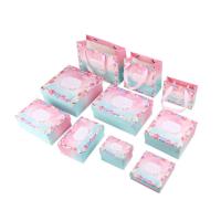Paper Packing Gift Box, printing, mixed pattern  pink 