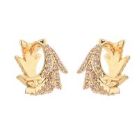 Brass Lever Back Earring, plated, micro pave cubic zirconia 